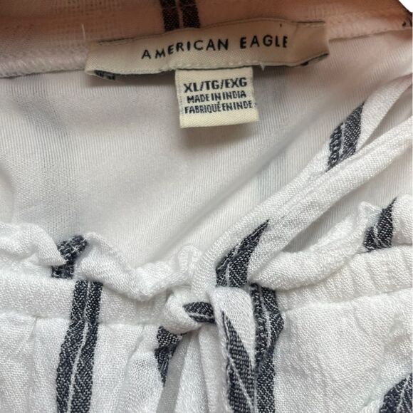 American Eagle Outfitters Striped Off The Shoulder Boho Dress Womens Size XL - Picture 8 of 11